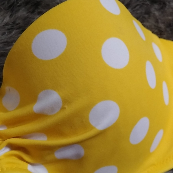 Victoria Secret Yellow Polka Dot Bikini Top - Picture 4 of 4